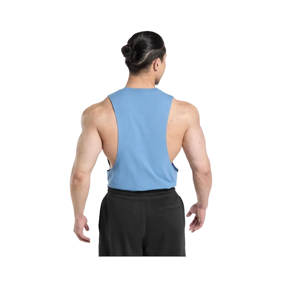 Gymshark Legacy Drop Arm Tank Slim Fit Classic Blue