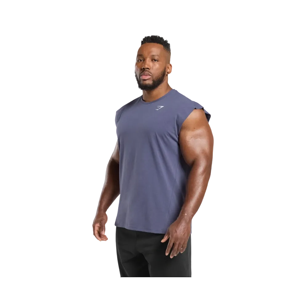 Gymshark Critical Cut Off Tank Slim Fit Weighted Purple