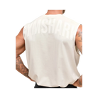 Gymshark Power Cut Off Tank Oversized Fit Oat White