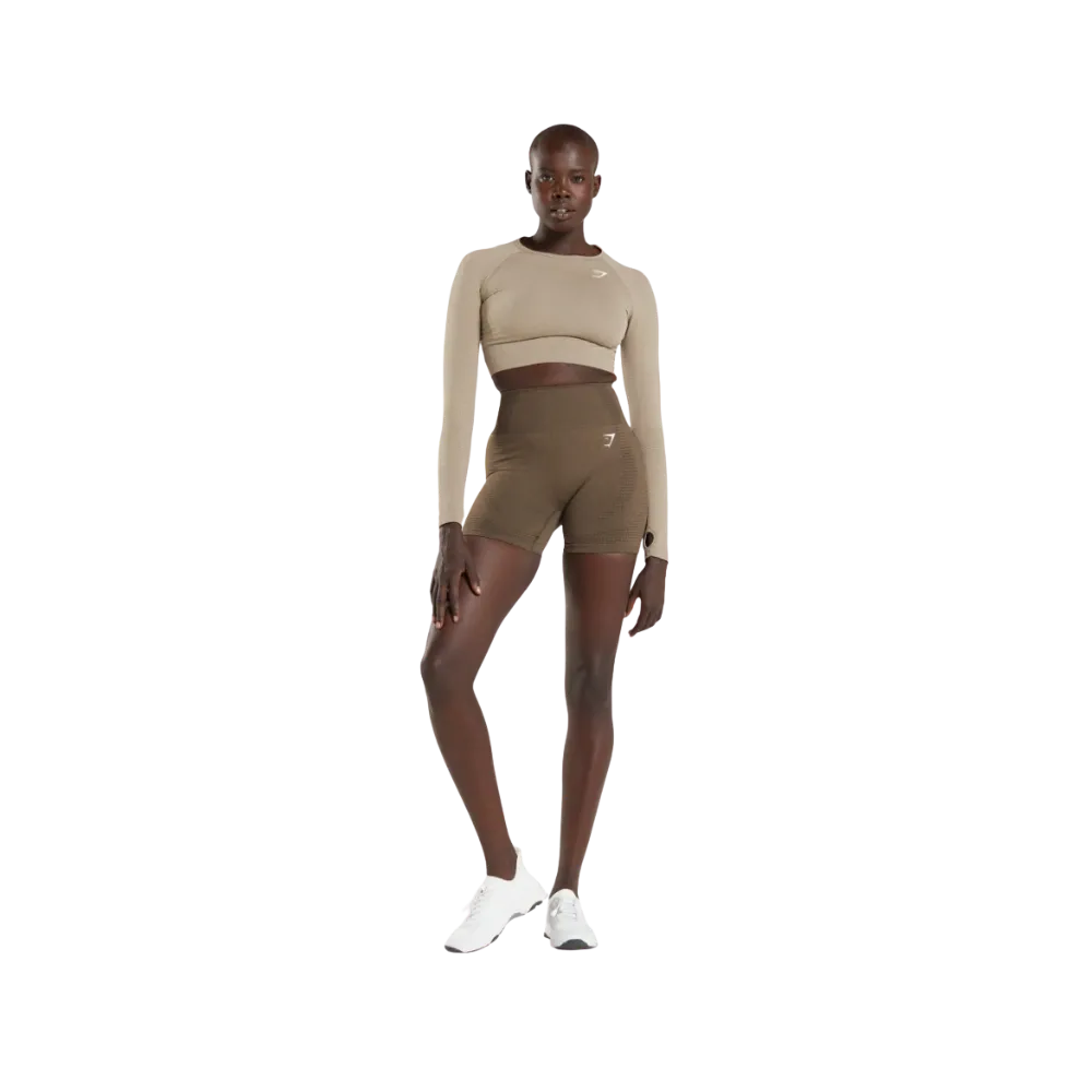 Gymshark Vital Shorts Coral Espresso Marl