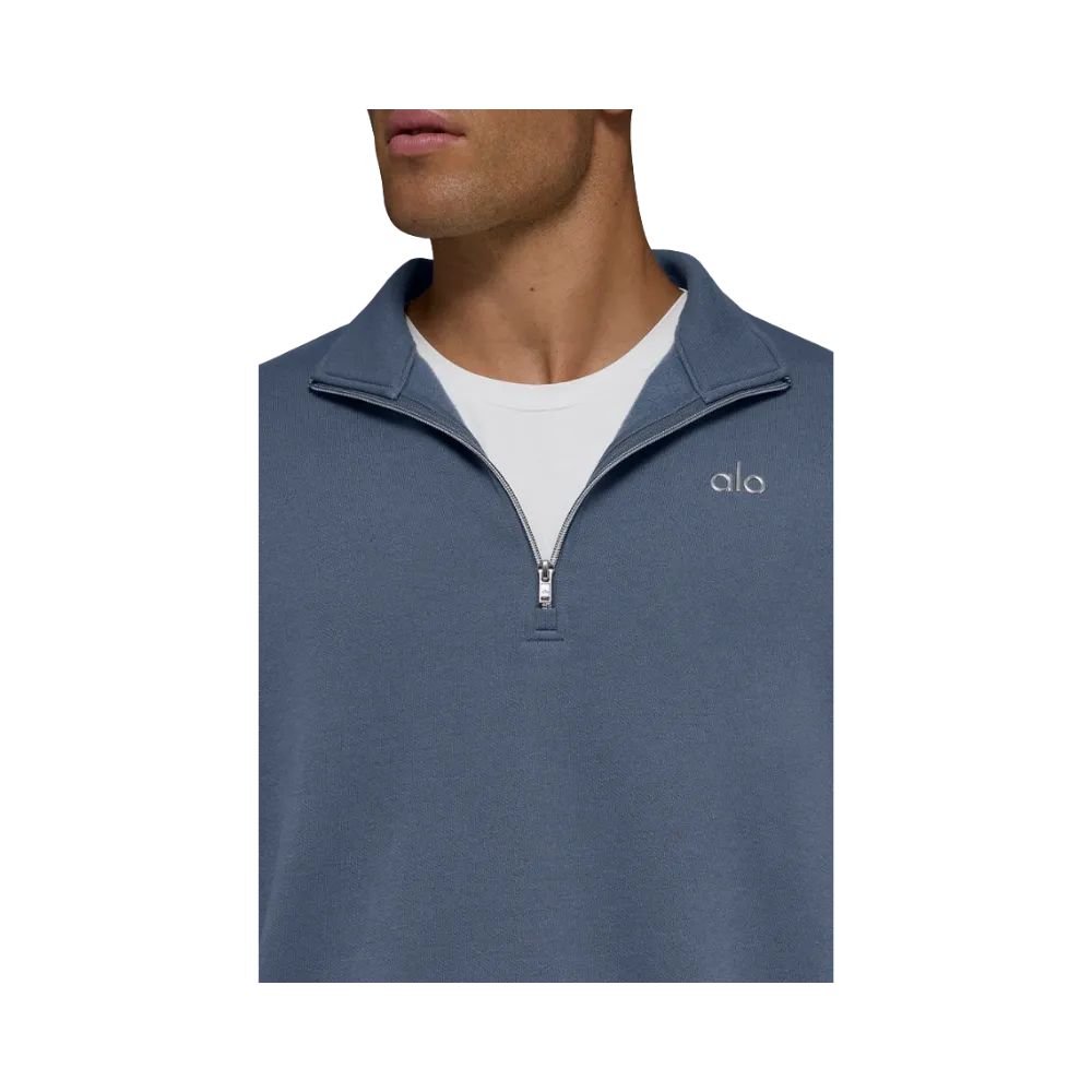Alo Men's Accolade 1/4 Zip Pullover Bluestone