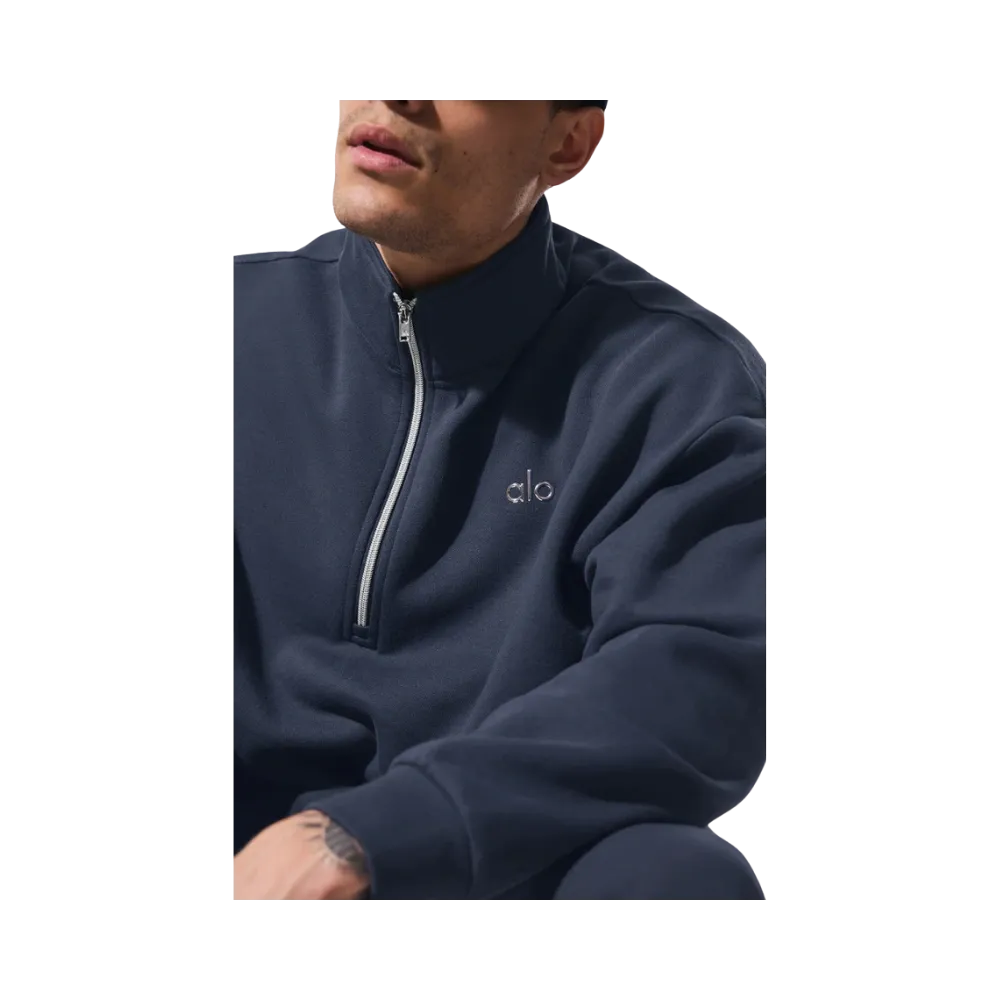 Alo Men's Accolade 1/4 Zip Pullover Navy