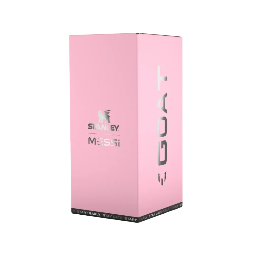 The Messi x Stanley Quencher ProTour Flip Straw Tumbler | 40 OZ 'Messi GOAT Pink'