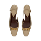 Tory Burch Jessa Heeled Slingback Ecru