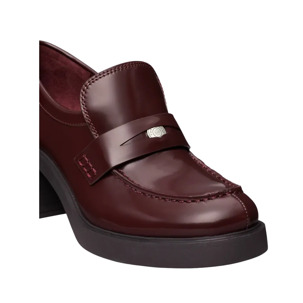 Tory Burch Classic Heeled Lug Loafer Plum