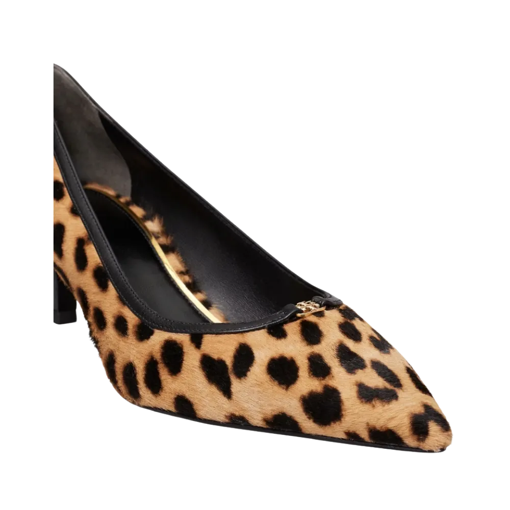Tory Burch Double T Buckle Low-Heeled Pump Classic Leopard