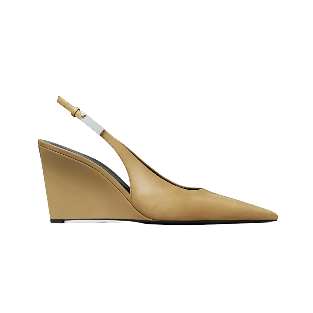 Tory Burch Gigi Slingback Wedge Burnt Honey