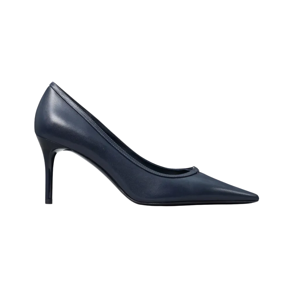 Tory Burch Double T Buckle Pump New Navy