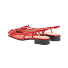 Valentino Valet Du Roi Slingback Ballerina In Mesh And Kidskin 25mm Rouge Pur