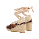 Valentino Resort Wedge In Split Leather 75mm Ebony