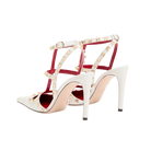 Valentino Rockstud Kidskin Pumps 100mm White