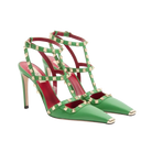 Valentino Rockstud Kidskin Pumps 100mm Light Green