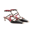 Valentino Rockstud Court Shoes In Kid Leather 40mm Black