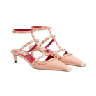 Valentino Rockstud Court Shoes In Kid Leather 40mm Phard