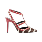Valentino Rockstud Pumps In Pony-Effect Calfskin 100mm White
