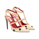 Valentino Rockstud Pump With Plus De Pois Embroidery 100mm Butter