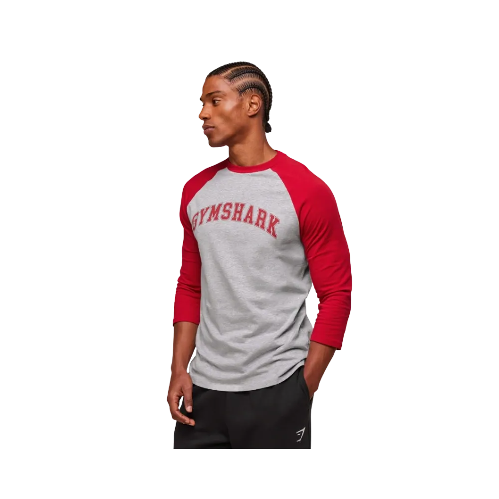 Gymshark GSLC Raglan 3/4 Sleeve T-Shirt - Conditioning Red