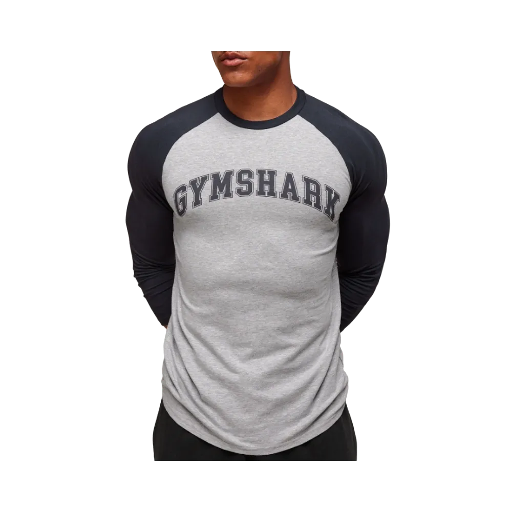 Gymshark GSLC Raglan 3/4 Sleeve T-Shirt - Heavy Blue