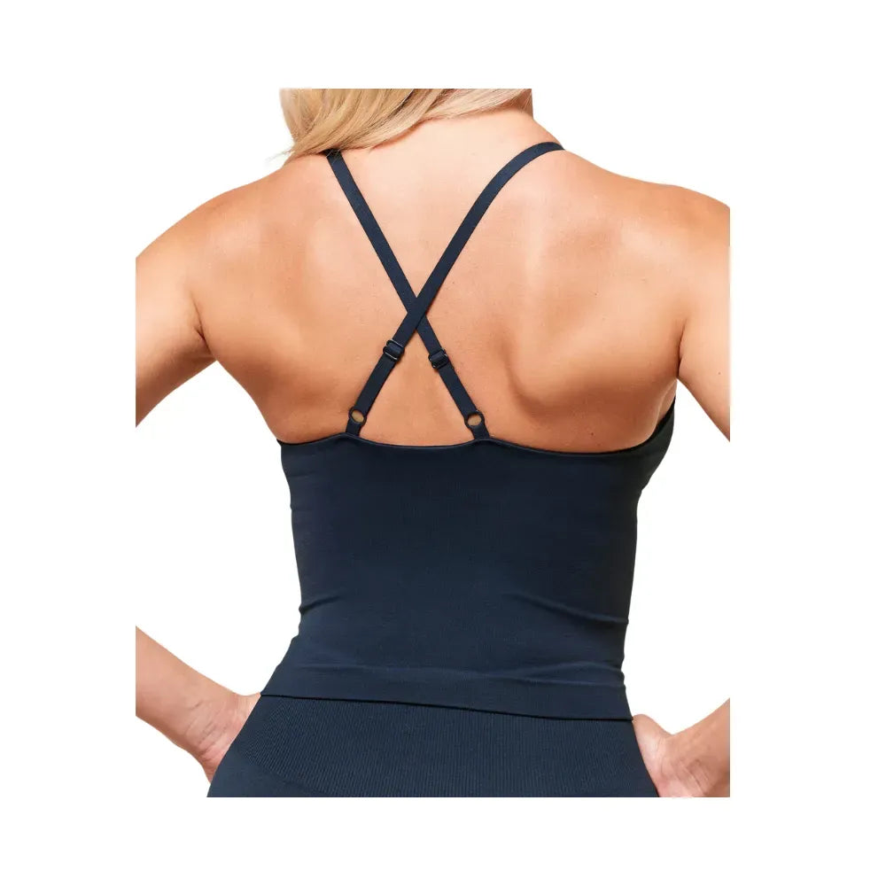 Gymshark Everyday Seamless Tank With Shelf Navy