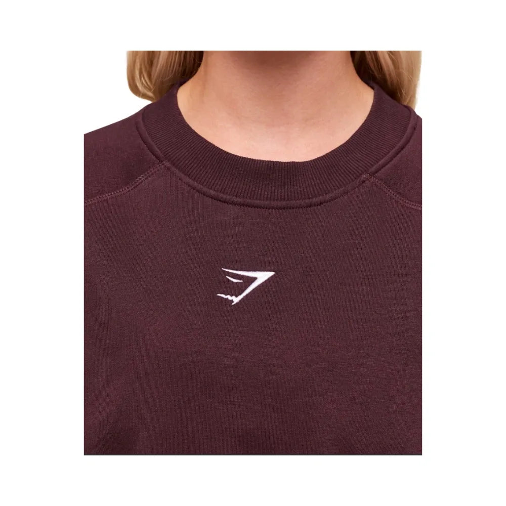 Gymshark Training Oversized Fleece Sweatshirt Cherry Purple
