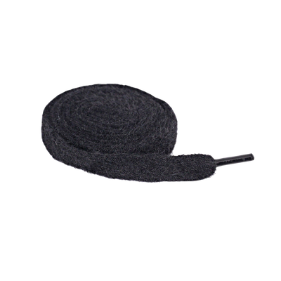 COZY FUZZY BLACK SHEEP FAT LACES BY KNOTTY