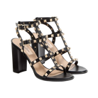 Valentino Rockstud Ankle Strap Sandal 90mm Black