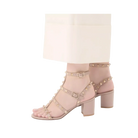 Valentino Rockstud Calfskin Ankle Strap Sandal 60mm Poudre