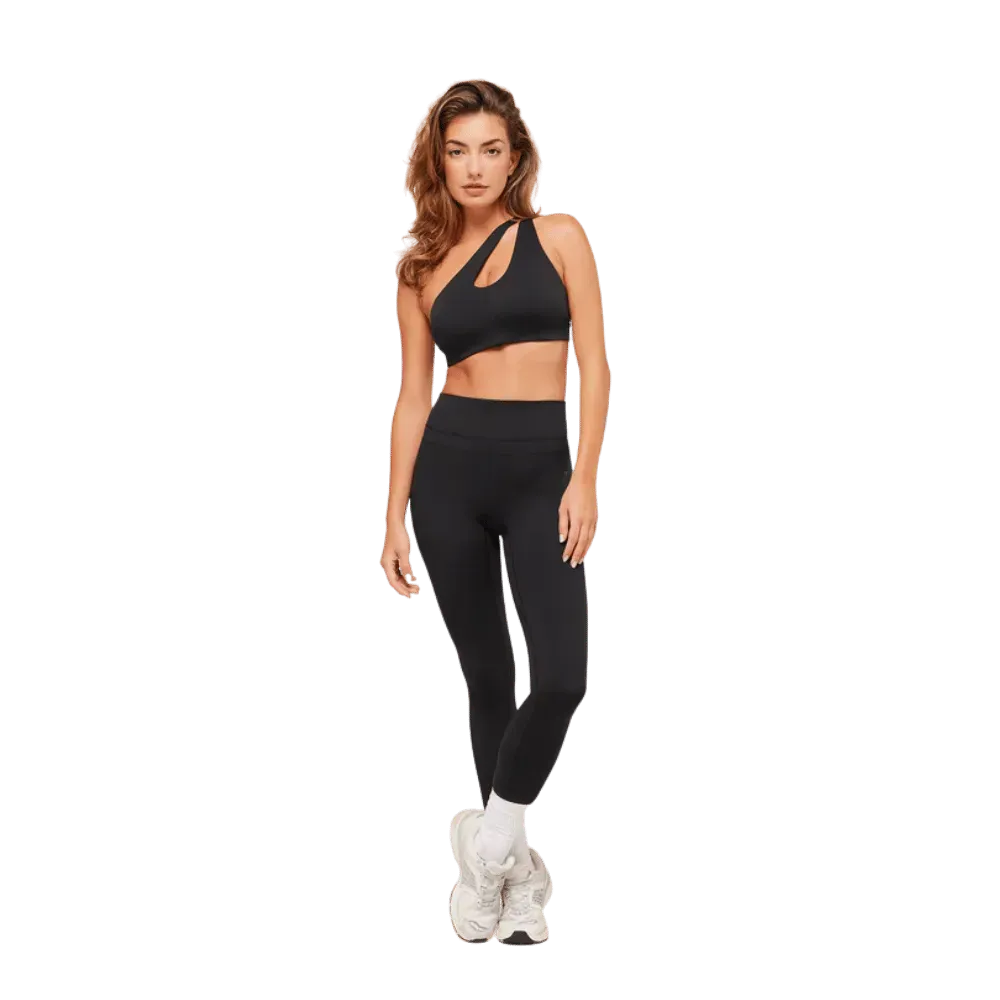 Gymshark One Shoulder Sports Bra Black