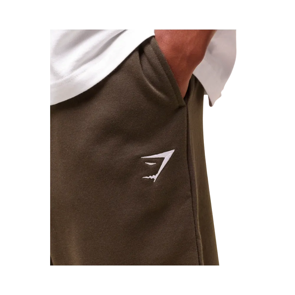 Gymshark Crest Straight Leg Joggers Archive Brown