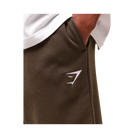 Gymshark Crest Straight Leg Joggers Archive Brown