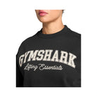Gymshark Lifting Essentials Graphic Brushed Oversized Sweatshirt Black