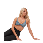 Gymshark Printed Twist Front Bralette Denim Grey