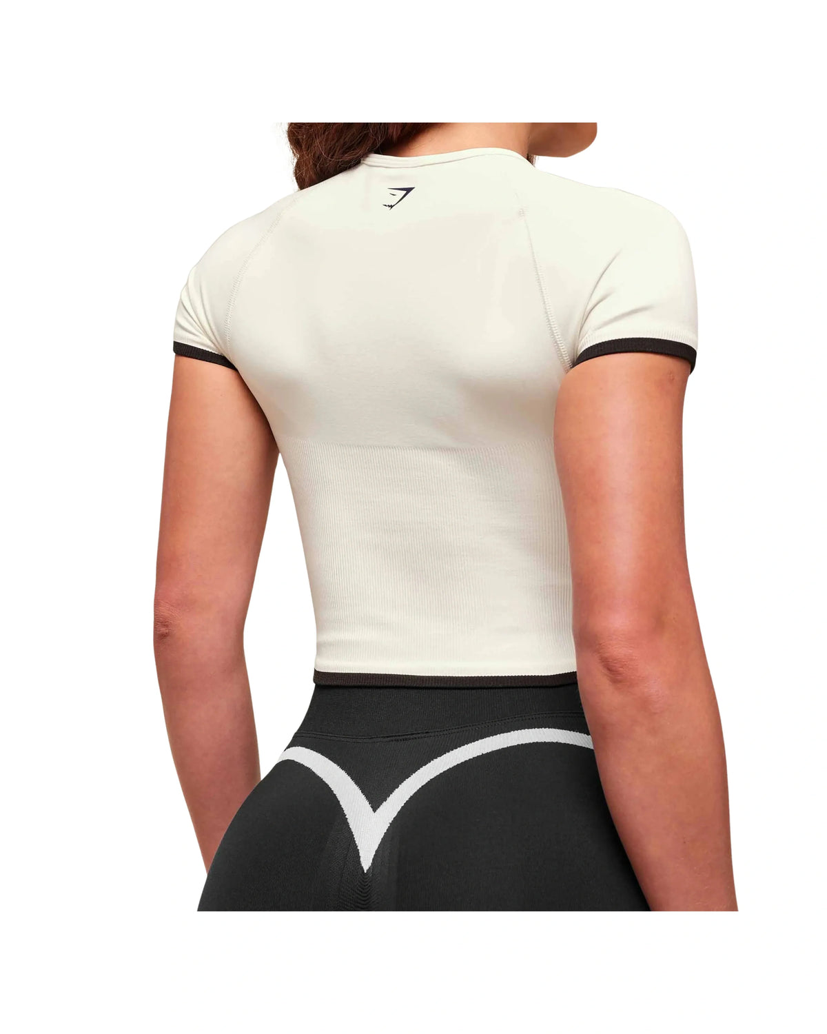 Gymshark Lift Varsity Seamless Midi T-Shirt Soft White