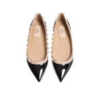 Valentino Patent Rockstud Ballet Flat Black