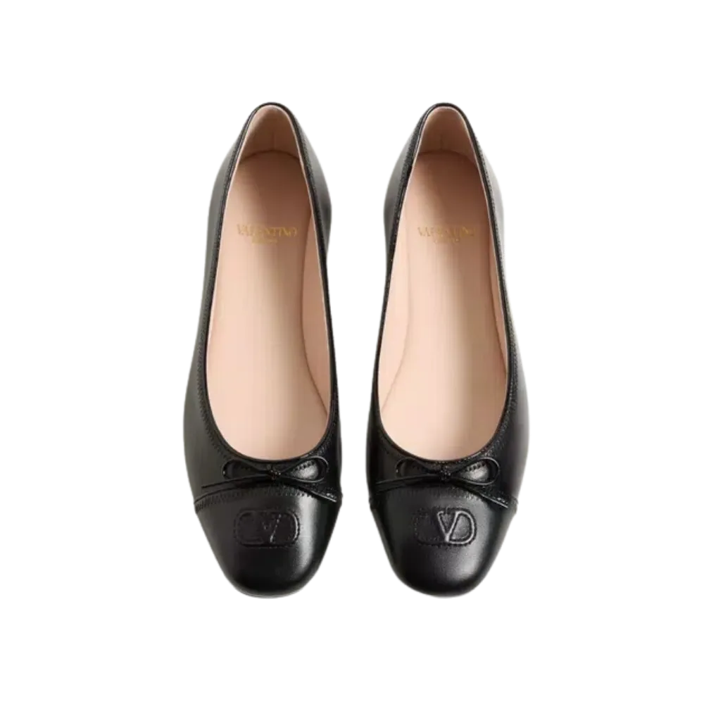 Valentino VLogo Signature Ballerina In Nappa 05mm Black