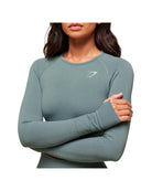 Gymshark Vital Crop Top Celeste Blue Marl