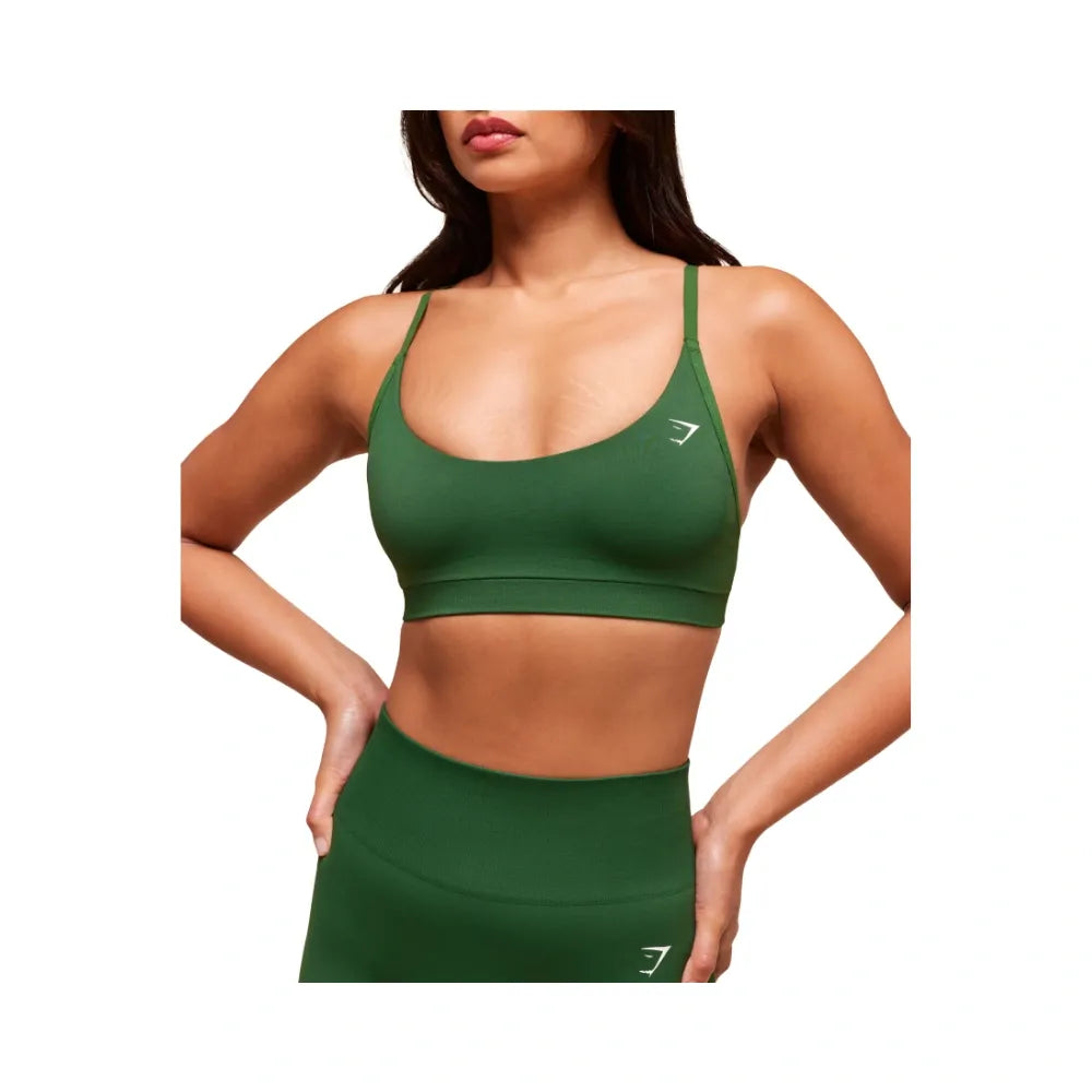 Gymshark Everyday Seamless Racerback Sports Bra - Light Support Athletic Green