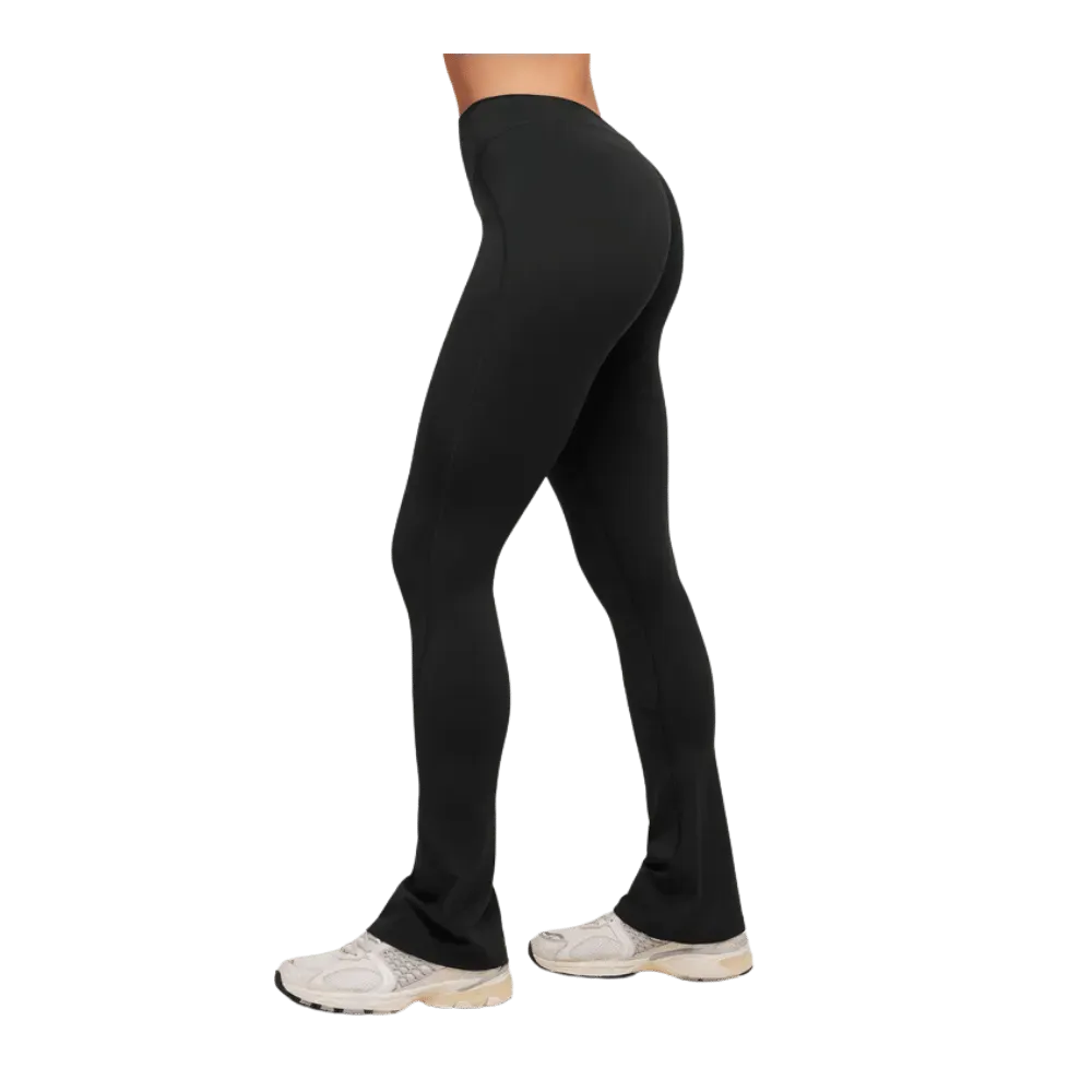 Gymshark Lifting Dipped Waistband Flared Leggings Black