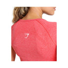 Gymshark Vital Scoop Neck Top Coral Red Marl