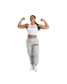 Gymshark Lifting Essentials Graphic Brushed Oversized Joggers Light Grey Core Marl