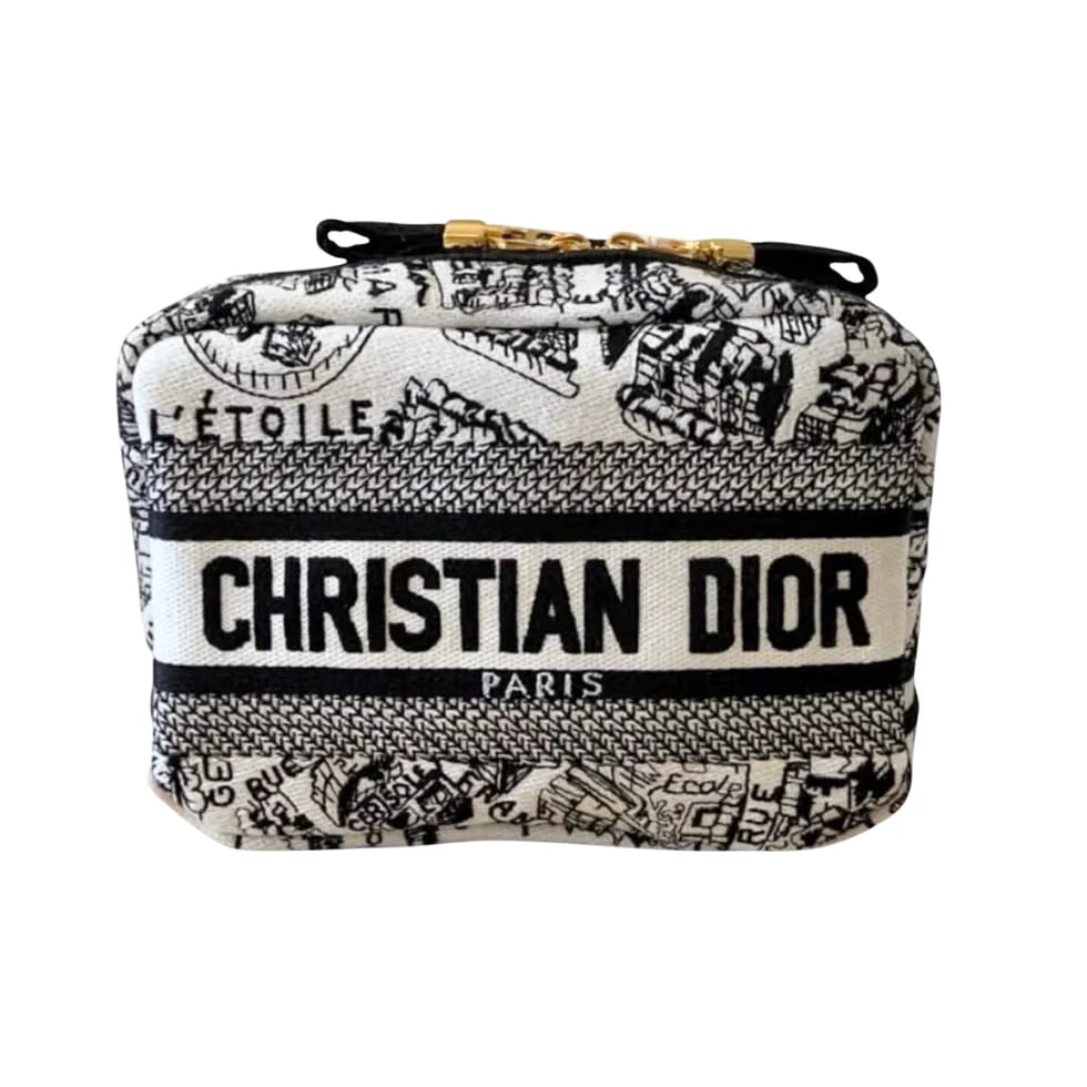 Christian Dior Plan De Paris Embroidered Pouch