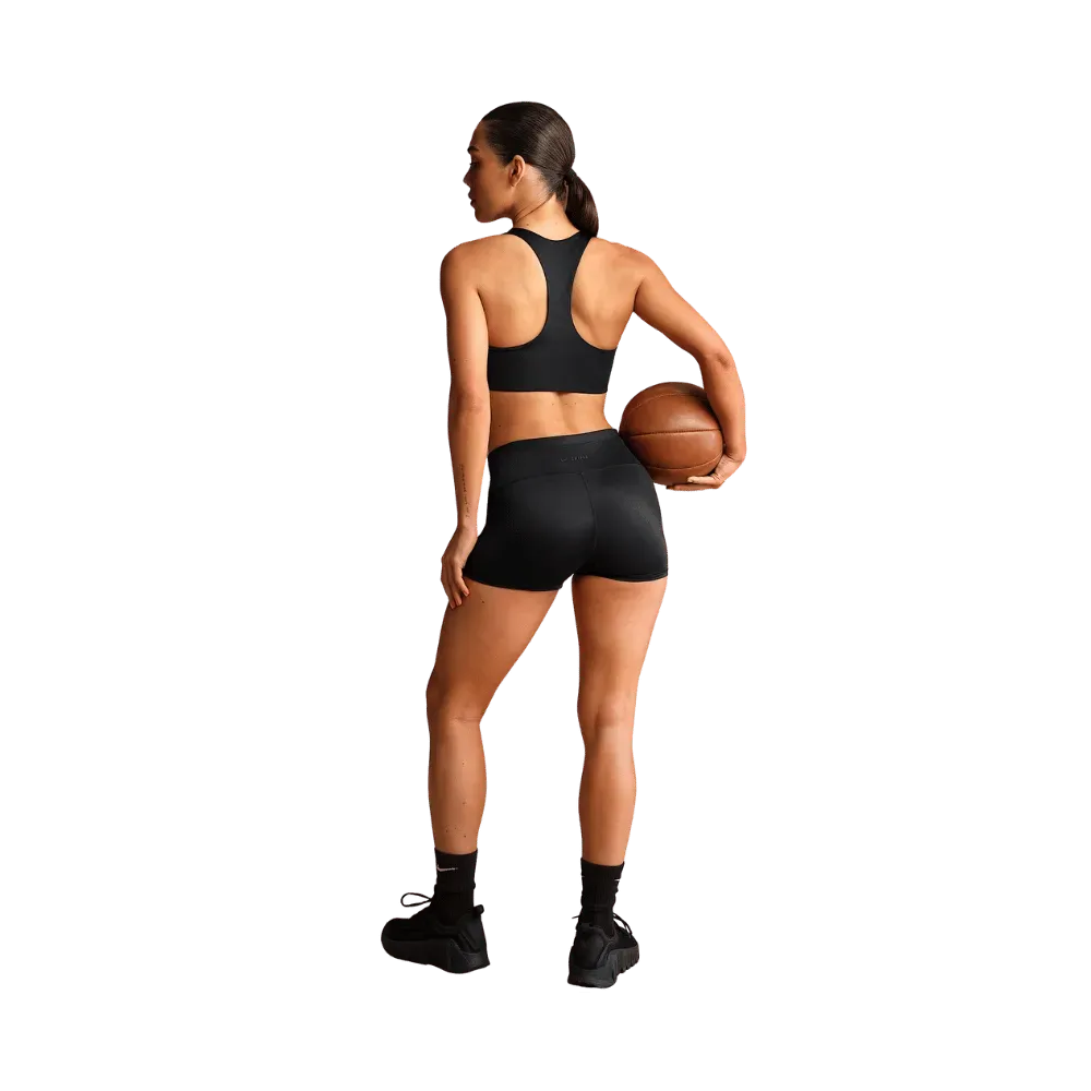 Nike x Skims Shine Women's Mid-Rise 2" Boyshorts with Drawcord OBSIDIAN