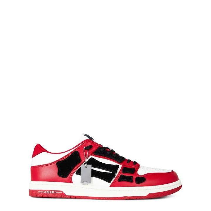 AMIRI SKELETON TOP LOW TRAINERS in Red - dawntown