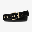 Michael Kors Colby Leather Belt Black-Gold