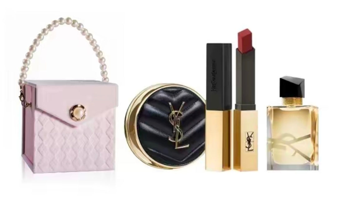 YSL Saint Laurent Sample Makeup Set, Mini Gold Bar Cushion Lipstick, E ...