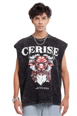 CERISE BULL MUSCLE TEE