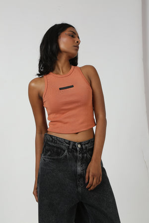 Rust Halter Crop Top