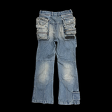 Tiberius Flared Jeans with detachable cargo pockets