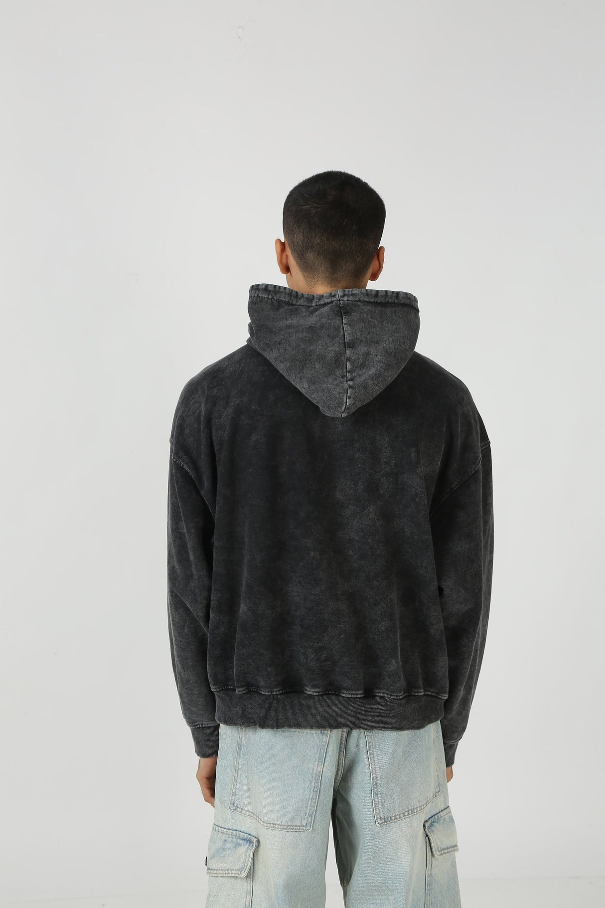 Acid Wash Grey Hoodie