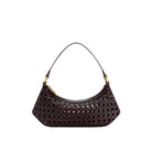 JW PEI Lily Faux Bamboo Woven Shoulder Bag - Deep Claret